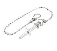 12” Replacement Chrome Sink Basin Bath Ball Plug Chain And Stay S Hook Ends Stainless Steel Retainer Bath Plug Waste and Overflow 35cm Ball Chain 1 Pack.