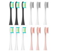 12 Replacement Heads, Compatible with Oclean Flow/X/X PRO/ Z1/ F1/ One/Air 2/SE Brush Heads, Soft Toothbrush Vacuum Cleaner Bristles (12pcs 4 Color Type, One Size)