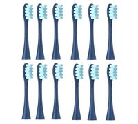 12 Replacement Heads, Compatible with Oclean Flow/X/X PRO/ Z1/ F1/ One/Air 2/SE Brush Heads, Soft Toothbrush Vacuum Cleaner Bristles (12pcs Blue, One Size)