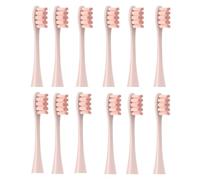 12 Replacement Heads, Compatible with Oclean Flow/X/X PRO/ Z1/ F1/ One/Air 2/SE Brush Heads, Soft Toothbrush Vacuum Cleaner Bristles (12pcs Pink, One Size)