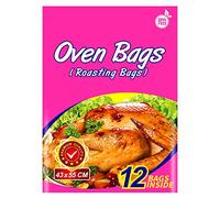 12×Roasting Oven Bags Turkey Size,Large Cooking Roasting Bags for Turkey Meats Chicken Fish Vegetables (1, 43 x 55 cm)