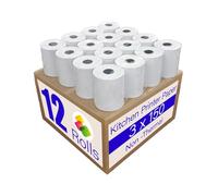 12-Roll Pack 3"x150' Kitchen Receipt Paper - 1-Ply Bond Rolls for Impact Printers (Star SP700/ERC-30/M205), BPA-Free Starter Pack for Food Trucks & Small Restaurants 3000LABELS DIRECT
