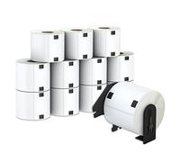 12 Rolls 3600 Labels 2-3/7"x4" Shipping Name Badge Labels Compatible Shipping Labels Replacement for Brother dk-1202, Misofuki 2.4"x3.9" 62mmx100mm Labels Compatible with Brother QL Label Printers