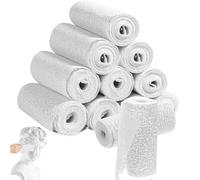 12 Rolls 7.5cm x 270cm Plaster of Paris Bandage Rolls | Extra Wide Plaster Cloth for Professional Belly Casting Kit Body Mold Kit Modelling Gauze Wrap for Art Crafts Masks White