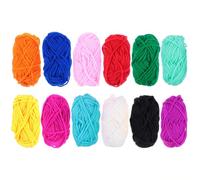 12 Rolls Acrylic Crochet Yarn 12 Colour 10g for DIY Craft Making | Soft Breathable Shine, Suitable for Socks and Decorative Accessories, Handcraft Projects, Christmas Use
