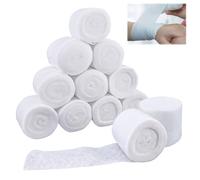 12 Rolls Cast Padding, Plaster Gauze Bandages, Soft Cotton Undercast Padding Wrap, Ideal for Art, Crafts, Body Casts, Modelling, Plaster Cloth for Painting, Decoration, DIY Projects (5cm x 2.7m)
