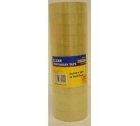 12 ROLLS CLEAR STATIONARY TAPE 24MM X 50MM APPROX