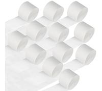 12 Rolls Crepe Paper White, 4.5 cm x 25 m Crepe Tapes White, Florist Crepe Paper Crafts, Crepe Streamers Streamer for Wedding, Birthday, Party Decoration