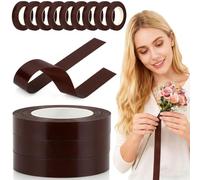 12 Rolls Floral Tape for DIY Flowers: 1/2" Self-Sealing Tape, 20 Yards per Roll for Eternal Roses, Bouquets, Stem Wrapping & Crafts (Coffee)