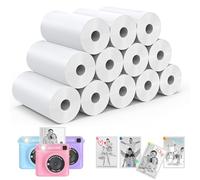 12 Rolls Instant Camera Thermal Printing Paper Rolls, 57x25mm Kids Camera Print Paper Refill, HD Photo Papers for Kids’ Instant Print Cameras, Credit Card Machine, PDQ Receipt Printer