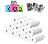 12 Rolls Kids Camera Paper Roll 2.2Inch Kids Camera Instant Print Paper, Thermal Ki ds Camera Instant Print Refill Portable Ki ds Instan t Camera Refill Prin t Pape r Compatible with Mini Camer as