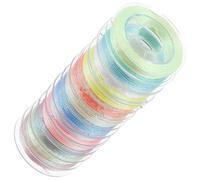 12 Rolls Luminous Embroidery Thread Sewing Floss Polyester | Glow-in-the-dark Finish, Vibrant Colours, Easy Storage, Convenient for Sewing Hobbyists and Hoop Projects, Suitable