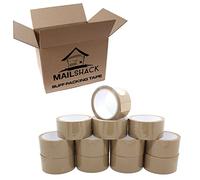 12 Rolls of Extra Strong Buff Brown Parcel & Carton Packaging Tape | 48mm x 66m from MailShack (12)