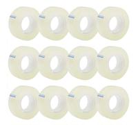12 Rolls Scotch Tape Refills, Transparent Tape, Clear Tape, Sellotape Dispenser Tape,All-Purpose Transparent Glossy Tape for Office, Home, School