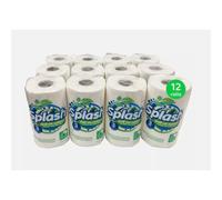 (12 Rolls) Strong Jumbo Kitchen Roll Splash 3ply Eco Friendly