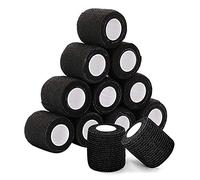 12 Rolls Tattoo Grip Cover Wrap, Rayyl Tattoo Grip Tape 5 cm x 4.5 m Elastic Bandage Wrap for Tattoo Accessories
