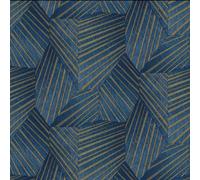 12 Rolls X Erismann Elle Geometric Blue Gold Stripe Textured Vinyl Wallpaper
