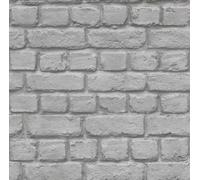 12 Rolls X RASCH GREY BRICK EFFECT FEATURE WALL DESIGN WALLPAPER 226720