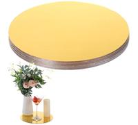 12 Round Acrylic Mirror Centerpieces, 9.8 In Golden Mirror Trays, Stylish Circular Candle Plates, Table Decor For Weddings, Showers, Birthdays, Events