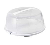 12" Round Cake Box Plastic Cake Carrier With Collapsible Handle Reusable & Washable 2 Clip Closure Clear Plastic