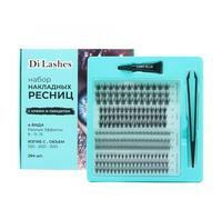 12 row false eyelash adhesive set, segmented self grafting eyelash set