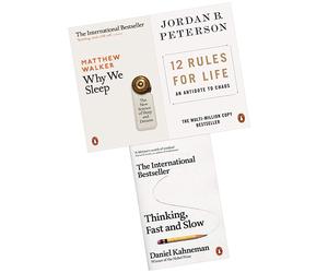 12 Rules for Life,Why We Sleep Matthew Walker,Thinking Fast and Slow 3 Books Set