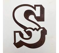 12" Rusty Metal Letters A-Z 0-9 Carnival Font, Personalised Decorations Home Garden Signs Gifts Rustic Presents Home Bar Decor Signage Accessories Wall Fence Inside or Outside (S)