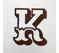 12" Rusty Metal Letters A-Z 0-9 Carnival Font, Personalised Decorations Home Garden Signs Gifts Rustic Presents Home Bar Decor Signage Accessories Wall Fence Inside or Outside (K)