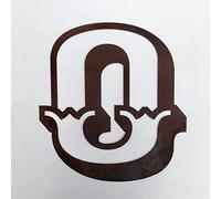 12" Rusty Metal Letters A-Z 0-9 Carnival Font, Personalised Decorations Home Garden Signs Gifts Rustic Presents Home Bar Decor Signage Accessories Wall Fence Inside or Outside (O)