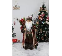 12" Santa Claus Decorations, Christmas Standing Figurine Ornaments with Gifts Bag and Socks for New Year Christmas Decoration Navidad Natal Gifts
