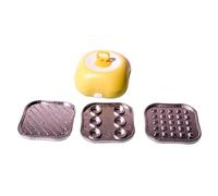 :12 Scale Dollhouse Egg Cooker Miniature Accessory - Classic Multifunctional Kitchen Appliance Model for Hobbyists & Collectors- Yellow