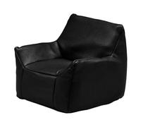 :12 Scale Miniature Dollhouse Sofa, Realistic PU Leather Kids Toy Couch with Backrest, Mini Furniture for Dollhouse Model Gift Furnishings- Black