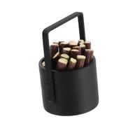 12 Scale Miniature Firewood Bucket Set with Ash Lid and Rack