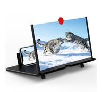 12" Screen Magnifier for Cell Phone,3D Magnifying Projector Screen Enlarger Expander for Movies, Videos, and Gaming, Foldable Phone Stand with Screen Amplifier, Compatible with All Smartphones