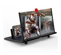 12" Screen Magnifier for Cell Phone,3D Magnifying Projector Screen Enlarger Expander for Movies, Videos, and Gaming, Foldable Phone Stand with Screen Amplifier, Compatible with All Smartphones