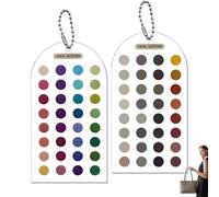 12 Season Color Analysis Template Cards - 2 Pieces Color Palette Cards, Colour Matching Guide, Scratch-Proof Double-Sided Palette With 60+ Colors & Bead Ball Chains, For Outfit Makeup Shopping Home