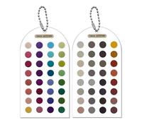 12 Season Colour Palette Cards, Set of 2 Portable Analysis Cards, 10x5cm Double-Sided Acrylic Guide, Scratchproof, with Bead Chain - for Travel, for Fashion Lovers, Daily Styling & Makeup