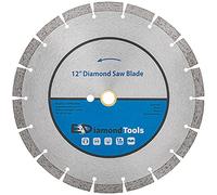 12" Segmented Diamond Saw Blade for Concrete, Brick, Block and Masonry, 12mm Segment Height, 1" Arbor