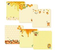 12 Set Bee Theme Sticky Notes Honey Memooe Adhesive Note Pads 2.75 x 2.75 inch Honeybee Personal Task Tracking Reminder Sticky of Home Kitchen Meeting Agenda Event Planning Checklist