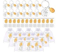 12 Set Emotional Support Gift Inspirational Cheer Cards with Positive Potato Keychains Employee Appreciation Gifts Bulk for Coworker Team Staff Teacher Colleague Office School Pocket Favors