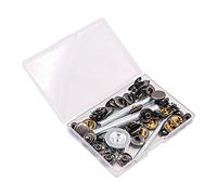 12 Set Press Studs 15mm Snap Fasteners Snap Button Kit with Install Tools for Clothes Jeans Belt Fabric
