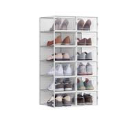 12 Set Storage Boxes, Transparent + White / 33.5x23.2x14.3cm / 12