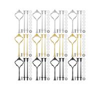 12 Sets 3 Tier Cake Stand Hardware Kit, Heavy Metal Tiered Tray Fitting for Dessert Cupcake Fruit Plate Serving