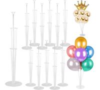 12 Sets 72cm Balloon Stand, Balloon Sticks and Holders with Base, Reusable Table balloon Stand Kit Perfect for Birthday, Anniversary, Wedding, Graduation Party Decorations