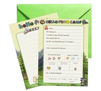 12 Sets Camp Stationary Set Letter and Envelopes for Boys and Girls