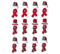 12 Sets Christmas Wine Bottle Cover Set, Mini Santa Hats for Red Wines Bottles, Cute Wines Bottles Mini Xmas Santa Hat Scarf Wine Bottle Covers for Christmas Party Table Decorations