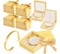 12 Sets Eid Al Adha Ayatul Kursi Bracelets Bulk Eid Mubarak Allah Open Bangle Islamic Jewelry Gifts with Gift Box Cards Muslims Festival Gold Arabic Cuff for Women Men Ramadan Hajj Gifts Islam Favor