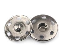 12 Sets Large 25mm Press Studs for Sewing - Metal Sew-on Snap Fasteners for Clothing & DIY Craft Projects