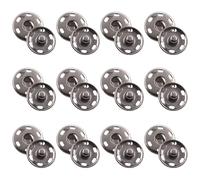 12 Sets Large Press Studs for Clothing,25mm Metal Snap Fasteners, Sew-on Studs for DIY Sewing, Craft Projects, Coats, Jackets & Accessories