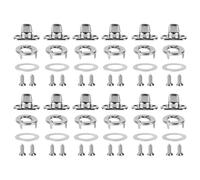 12 Sets Marine Grade Twist Lock Fasteners, Turn Button Fasteners, Turn Button Eyelet and Stud, Common Sense Fasteners Nickel Plated for Boats RVs Caravans Eyelets Turn Buttons, with 24 Screws